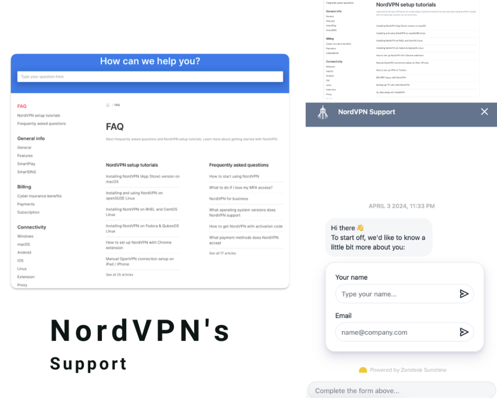 IPVanish vs NordVPN: NordVPN's Support